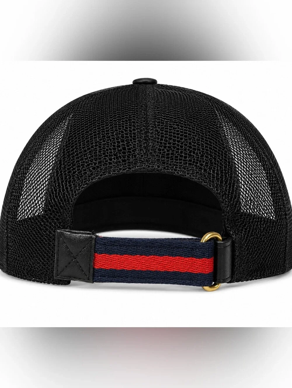 Gucci Kingsnake Print GG Supreme Baseball Hat in Black/Grey Size M